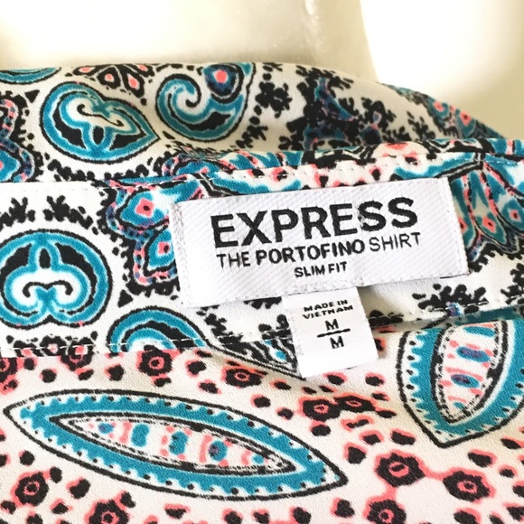 Express Paisley Print The Portofino Shirt - Picture 5 of 5